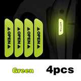 4-Pack Reflective Car Door Safety Stickers - Universal Fit for Cars, Trucks & Motorcycles