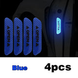 4-Pack Reflective Car Door Safety Stickers - Universal Fit for Cars, Trucks & Motorcycles