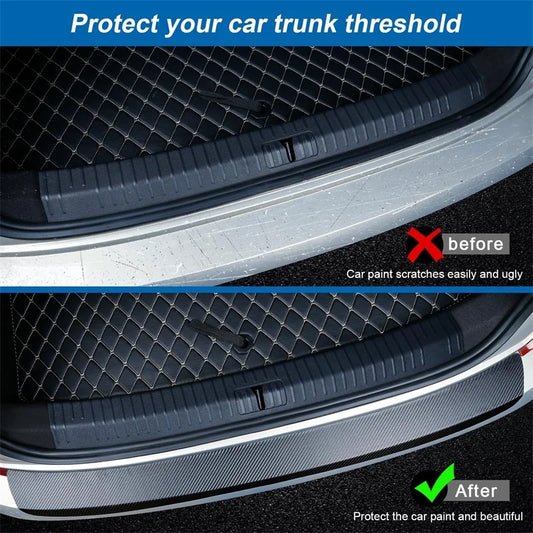 Carbon Fiber Car Sill Protectors - Scratch-Resistant Universal Fit for Sedans, SUVs & Trucks