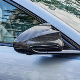 Rearview Mirror Cover for BYD Seal EV/DMI 2022-2023 - Carbon Fiber Black Trim