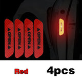 4-Pack Reflective Car Door Safety Stickers - Universal Fit for Cars, Trucks & Motorcycles