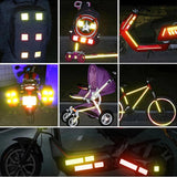 4-Pack Reflective Car Door Safety Stickers - Universal Fit for Cars, Trucks & Motorcycles