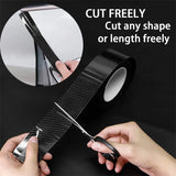 Carbon Fiber Car Sill Protectors - Scratch-Resistant Universal Fit for Sedans, SUVs & Trucks